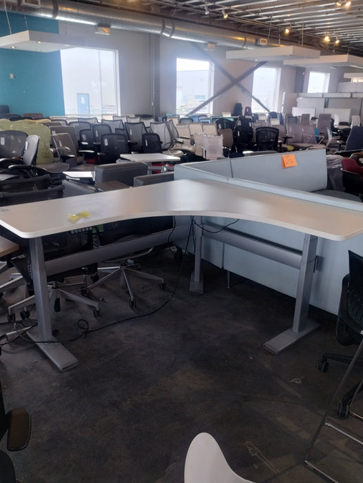L Shape Heigh Adjustable Desk