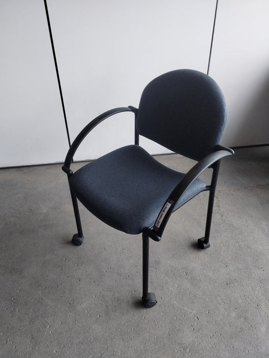Blue Wheeled Guest Chair