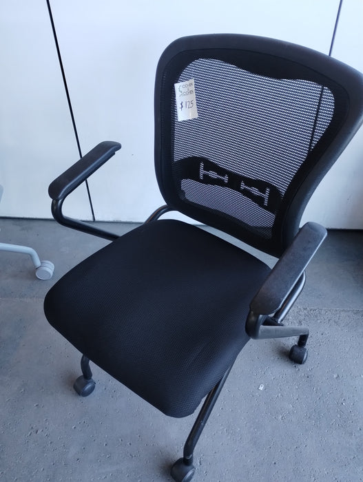 Flip-Up Guest Chair Black